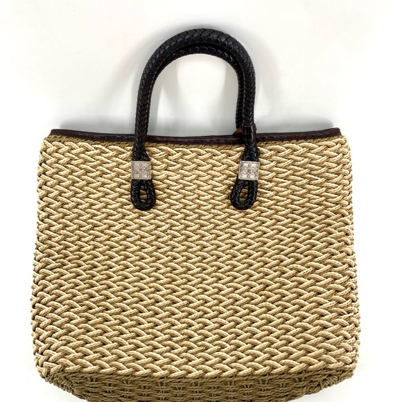 Brighton basket weave hand bag coastal nautical beach style - Picture 2 of 9